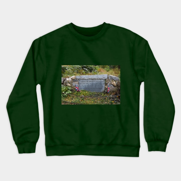 Grave Of British Soldiers Crewneck Sweatshirt by Debra Martz